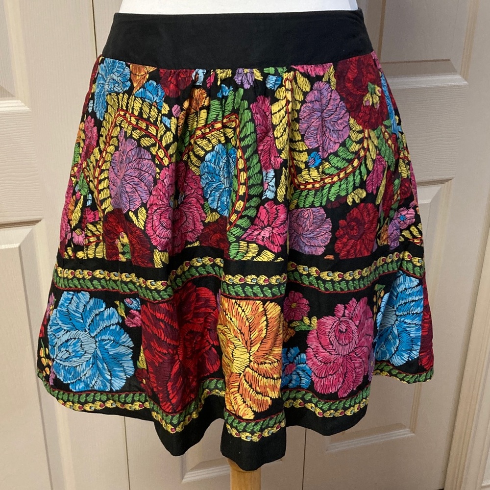 Edme & esyllte Colorful Statement Floral Mini Skirt Sz XS